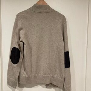 Vintage inspired Old Navy Cable Knit Sweater cozy classic crewneck patch elbows